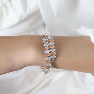 Celestia Gem Bracelet - Luxury 18K Gold with Dazzling Zircon Details