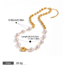 Pear Glow – Minimalist 18K Gold Beaded Necklace