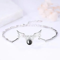 Celestial Guard Angel Wings Projection Bracelet - Jewelry for Unique Moments - Argesteel