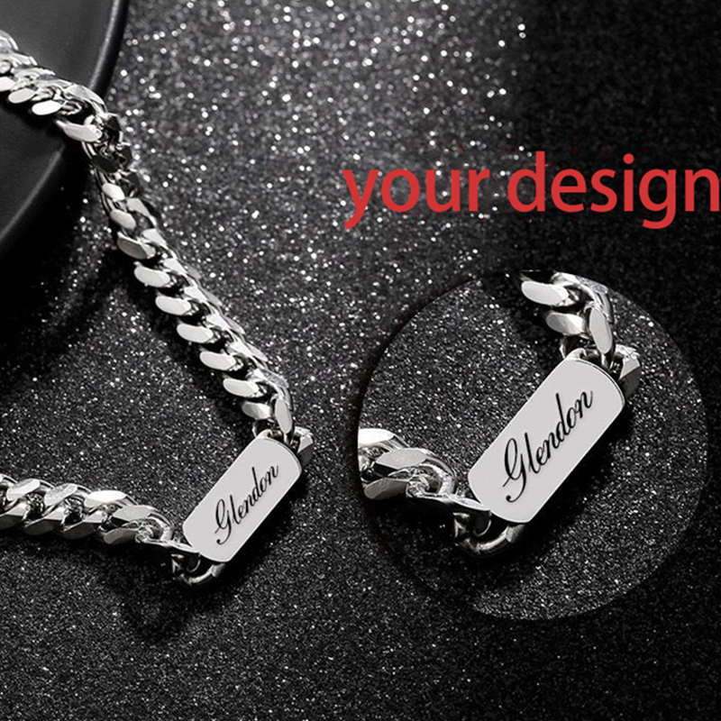 Personalised Name Thick Chain Necklace – Bold S925 Silver Statement - Argesteel