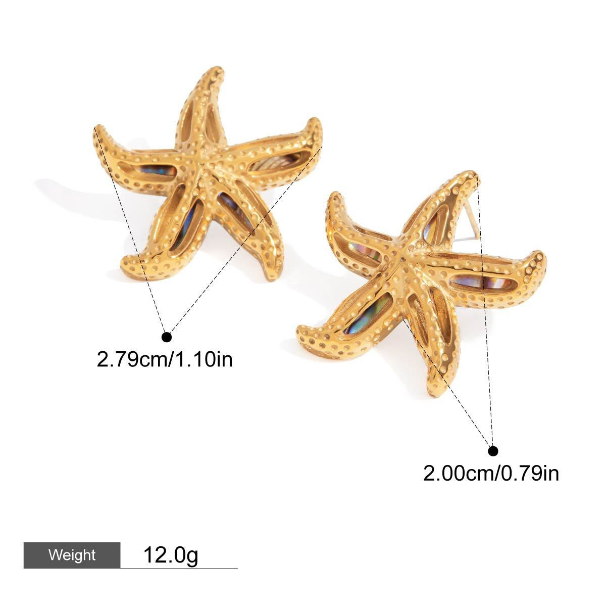 18K Gold Star & Shell Jewelry Set - Argesteel