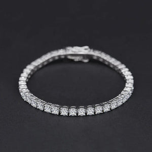 Eternal Sparkle β Pure S925 Silver Full Diamond Tennis Bracelet