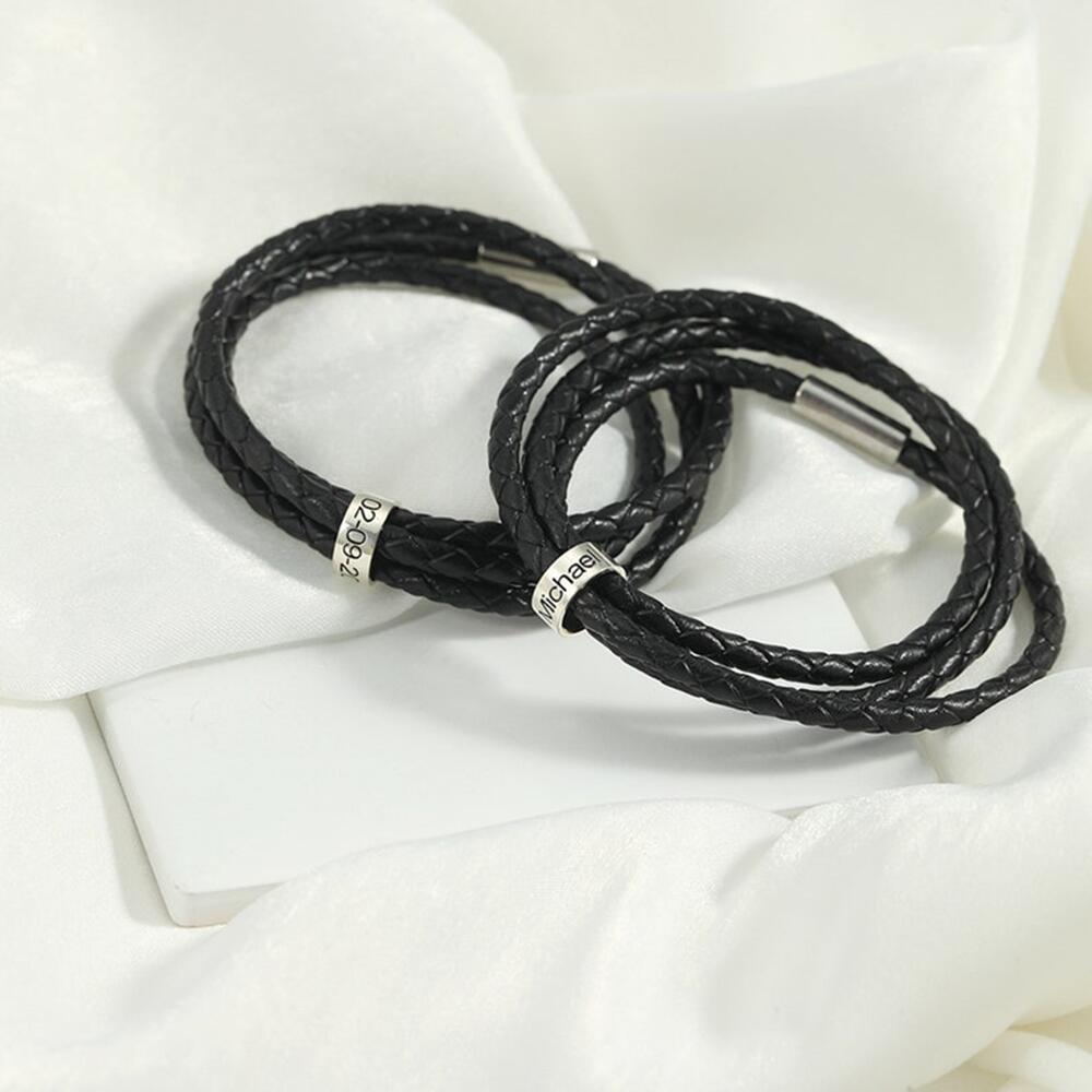 Multi-Layer Braided Customizable Name Bracelet - Argesteel