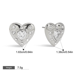 Heart Gemstone Earrings for Women - Argesteel
