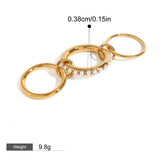 Elegance Intertwined – 18K Gold Three-Ring Interlocking Pearl Ring
