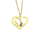 Everlove Customizable Silver Heart Necklace - Hollow Heart Design with Personalized Name - Argesteel