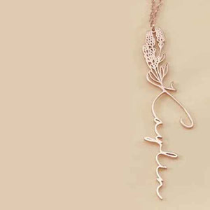 Eternal Bloom β S925 Silver Birthday Flower Customizable Name Necklace