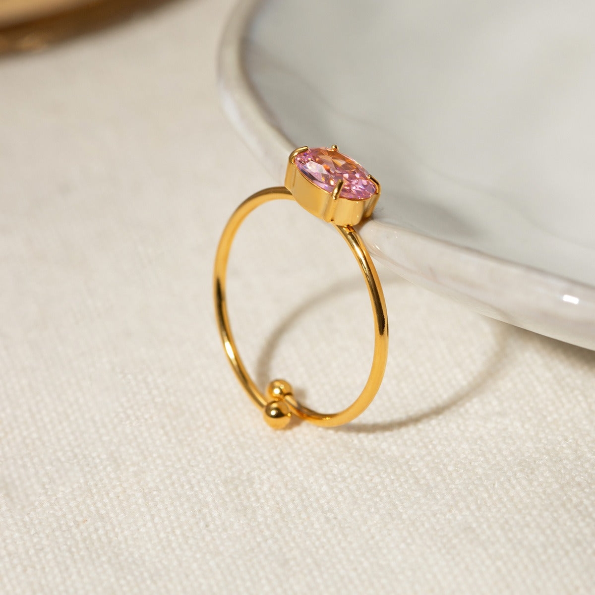 18K Gold Fresh & Cute Gemstone Ring for Women - Argesteel
