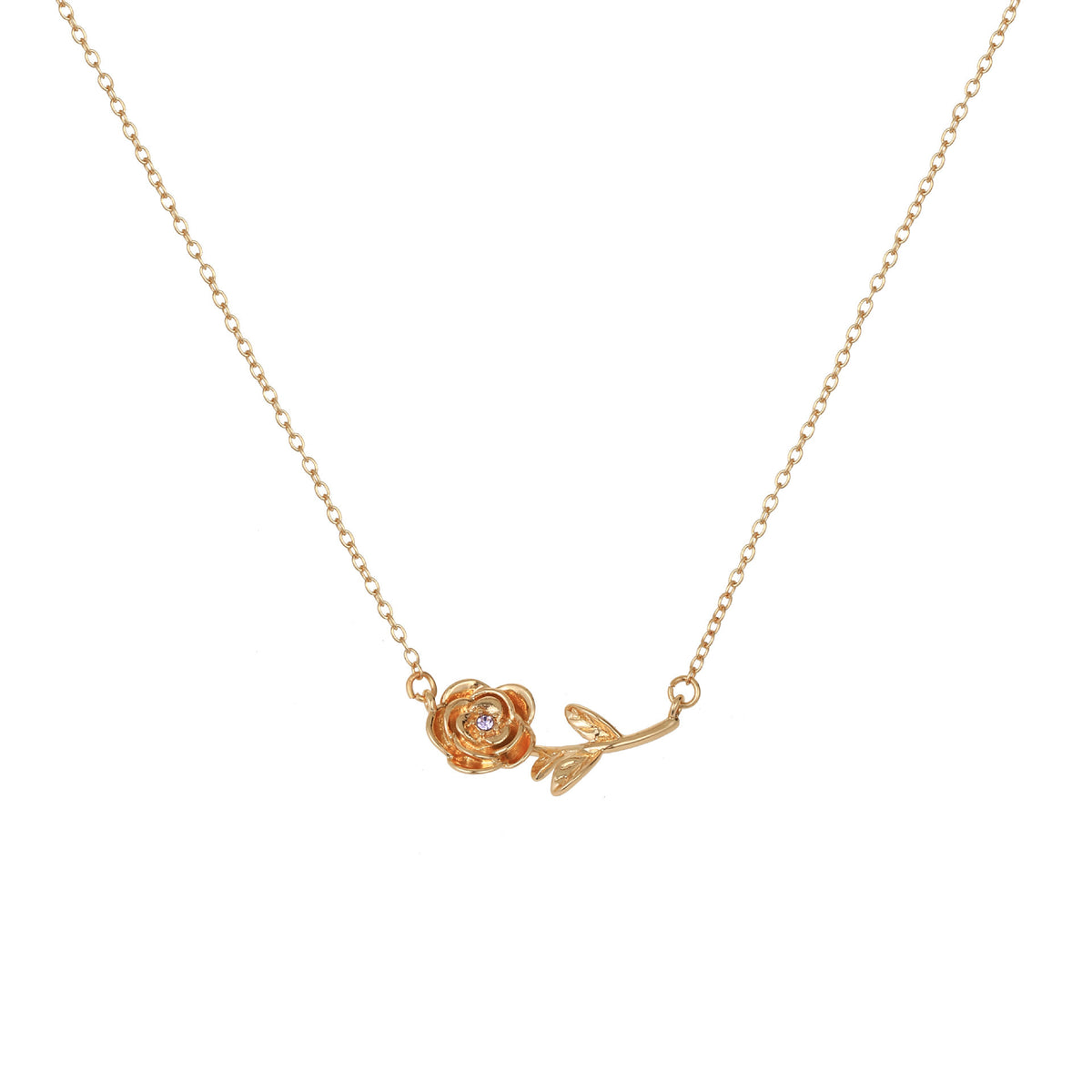 Birth Flower 3D Pendant Necklace – 18K Gold Plated - Argesteel