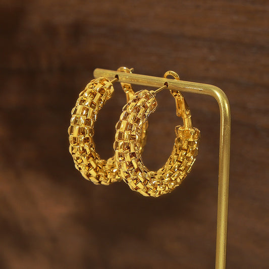 C-Shaped Earrings for Women - Argesteel