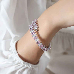 Celestia Gem Bracelet - Luxury 18K Gold with Dazzling Zircon Details