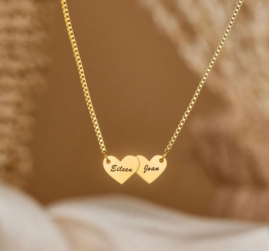 Heart Interlocking Custom Name Necklace for Women - Argesteel