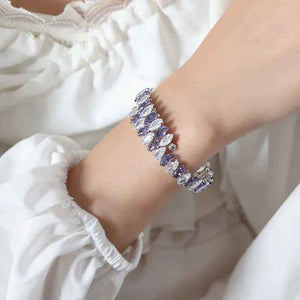 Celestia Gem Bracelet - Luxury 18K Gold with Dazzling Zircon Details