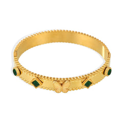 18K gold butterfly with texture design exquisite high-end bracelet Bracelets