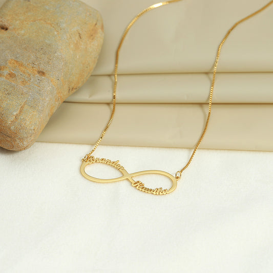 Infinity Customizable Name Necklace for Women - Argesteel