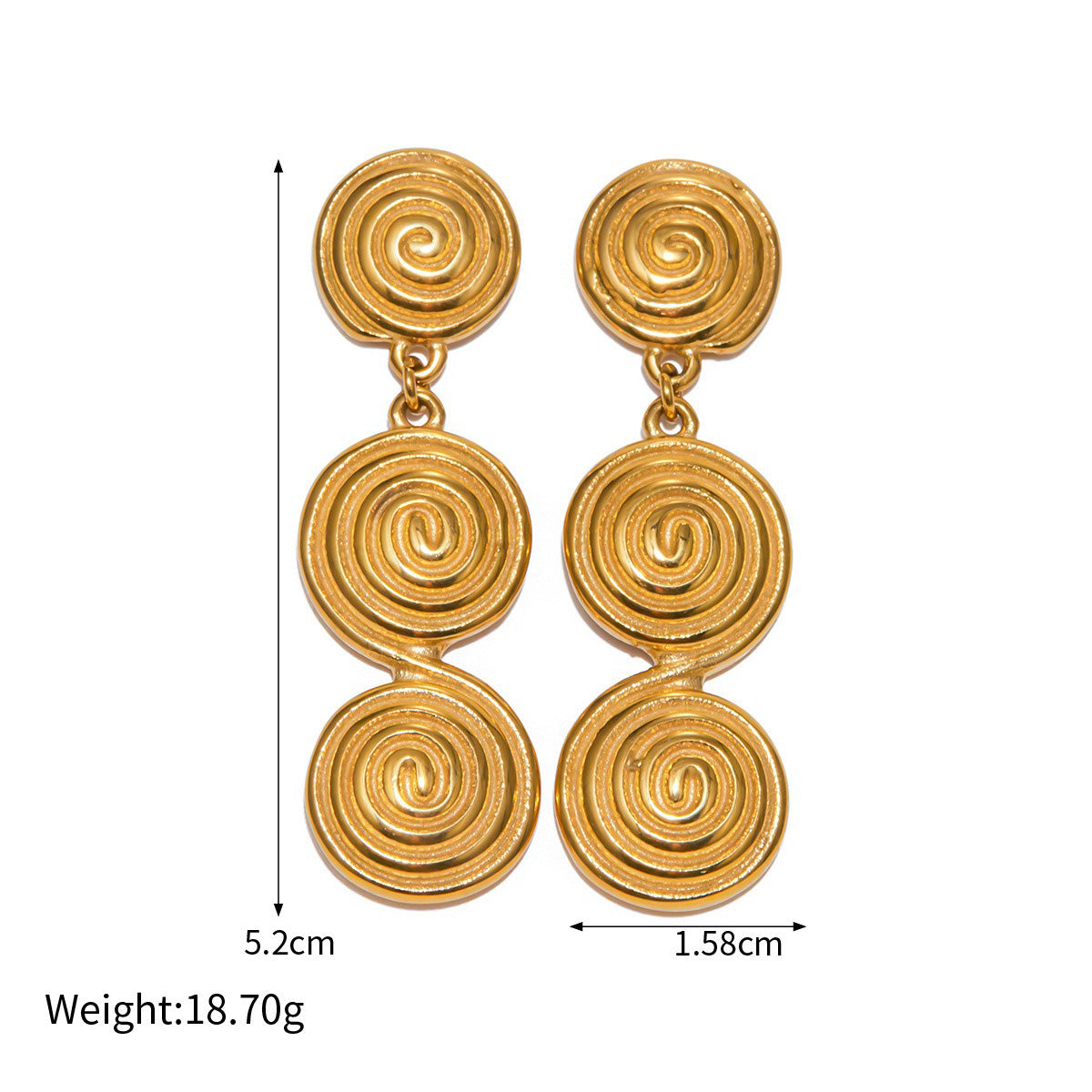 Personalized Thread Circle Pendant Earrings for Women - Argesteel