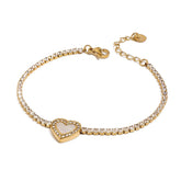 Endless Love – 18K Gold Heart Diamond Luxury Bracelet