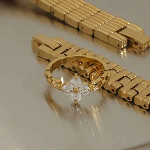 Flower & Butterfly Rings β 18K Gold Gemstone Elegant Nature-Inspired Design