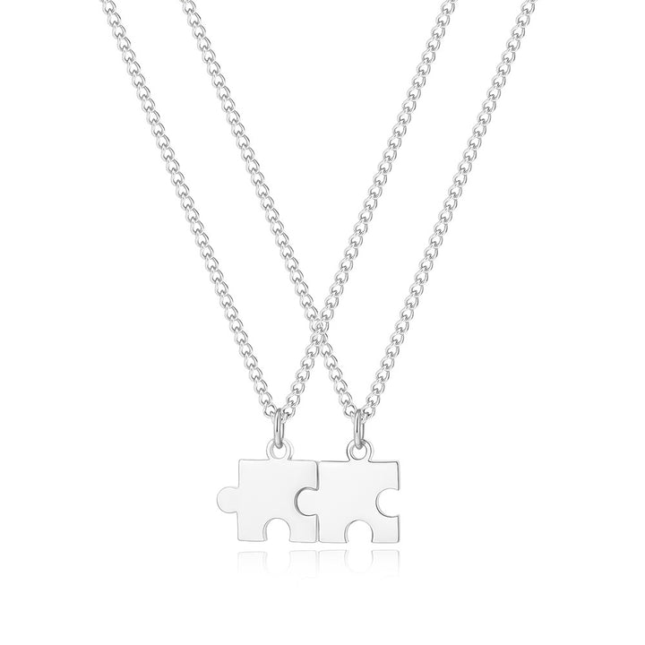 Custom Puzzle Piece Necklace – Engraved Personalized | Argesteel