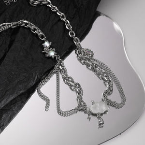 Cloud Pendant Moonstone Tassel Necklace for Women - Argesteel