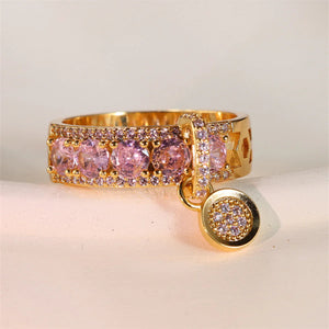 Royal Charm Ring β 925 Silver Gold-Plated Gemstone Elegance