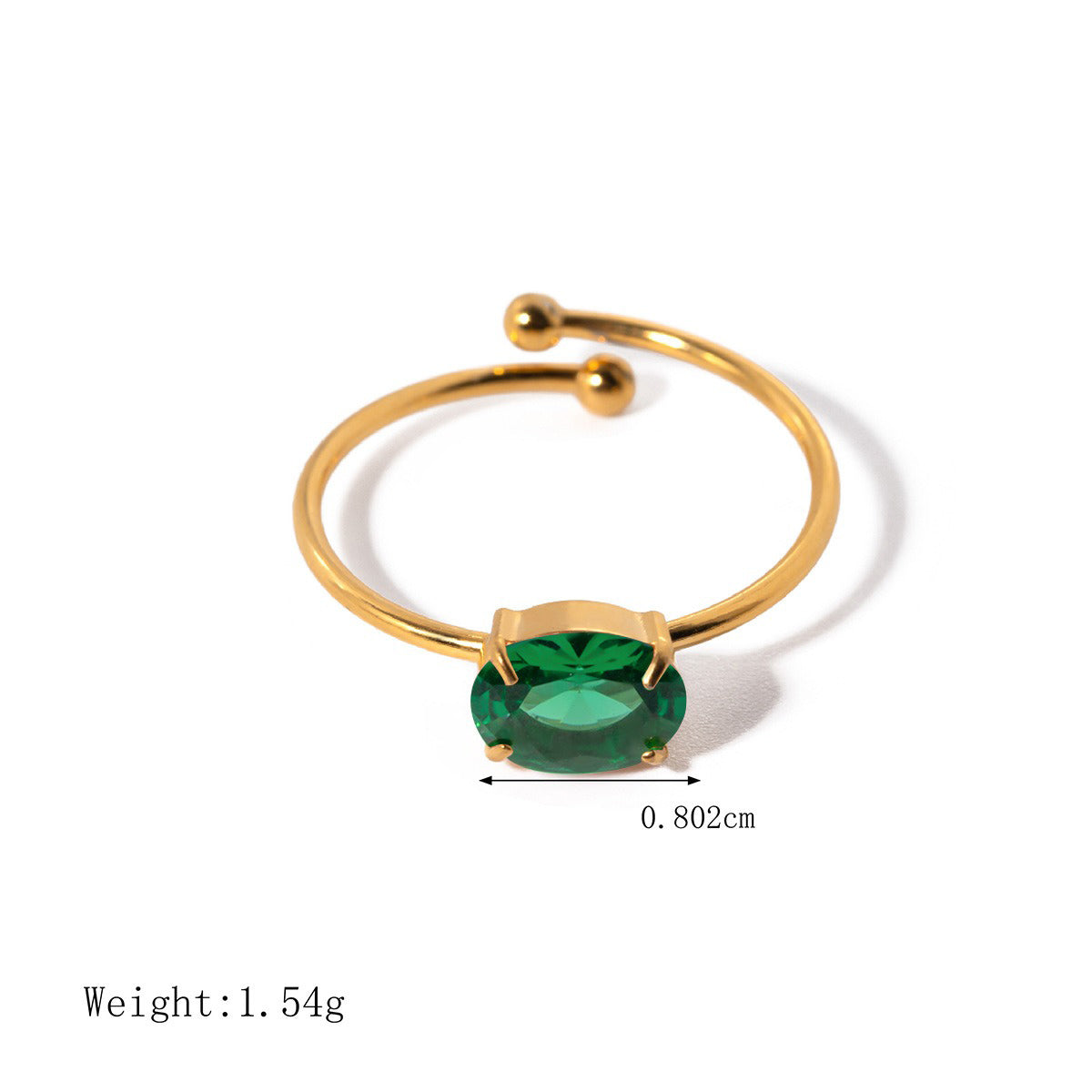 18K Gold Fresh & Cute Gemstone Ring for Women - Argesteel
