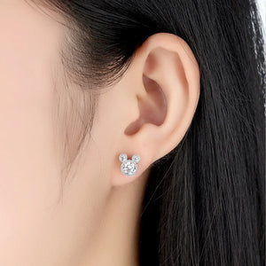 Delicate Dazzling – Diamond Mickey Design Zirconia Earrings