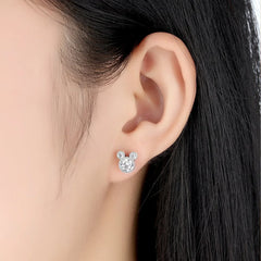 Delicate Dazzling – Diamond Mickey Design Zirconia Earrings