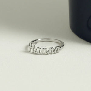 Lumière Letter – S925 Silver Customizable Minimalist Ring