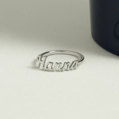 Lumière Letter – S925 Silver Customizable Minimalist Ring