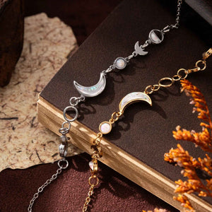 Moon Crescent Bracelet – Minimalist 18K Gold Plated Silver Design