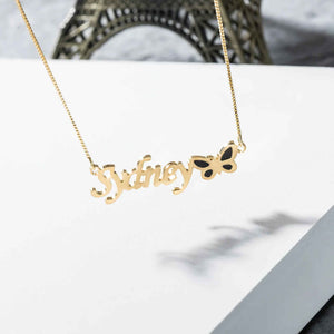 Butterfly Custom Name Necklace β Noble Dazzling 925 Sterling Silver
