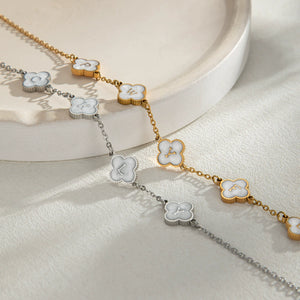 Custom Mother of Pearl Clover Necklace and Sets for Elegant Personalization - Argesteel