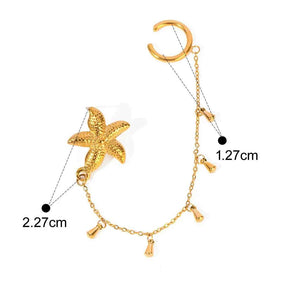 Marina Starfish Earrings - 18K Gold Beach Style Jewelry for Summer