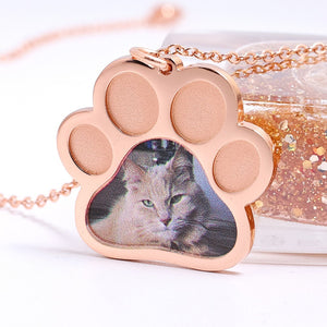 Custom Cat Charm Necklace S925 Silver Close Up – Argesteel