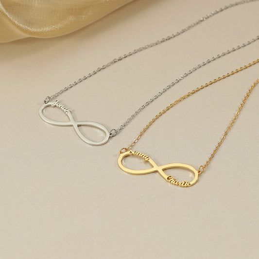 Infinity Loop Customizable Name Necklace for Women - Argesteel