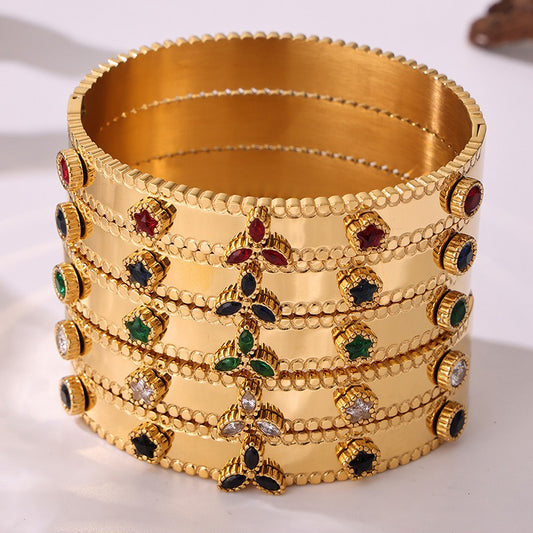 Trefoil Gemstone Bracelet for Women - Argesteel