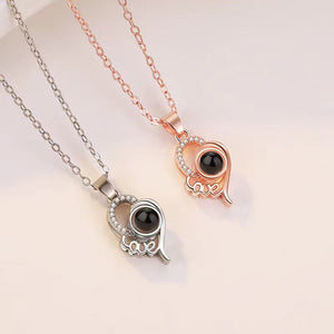 Heart Love Projection Necklace for Women - Argesteel