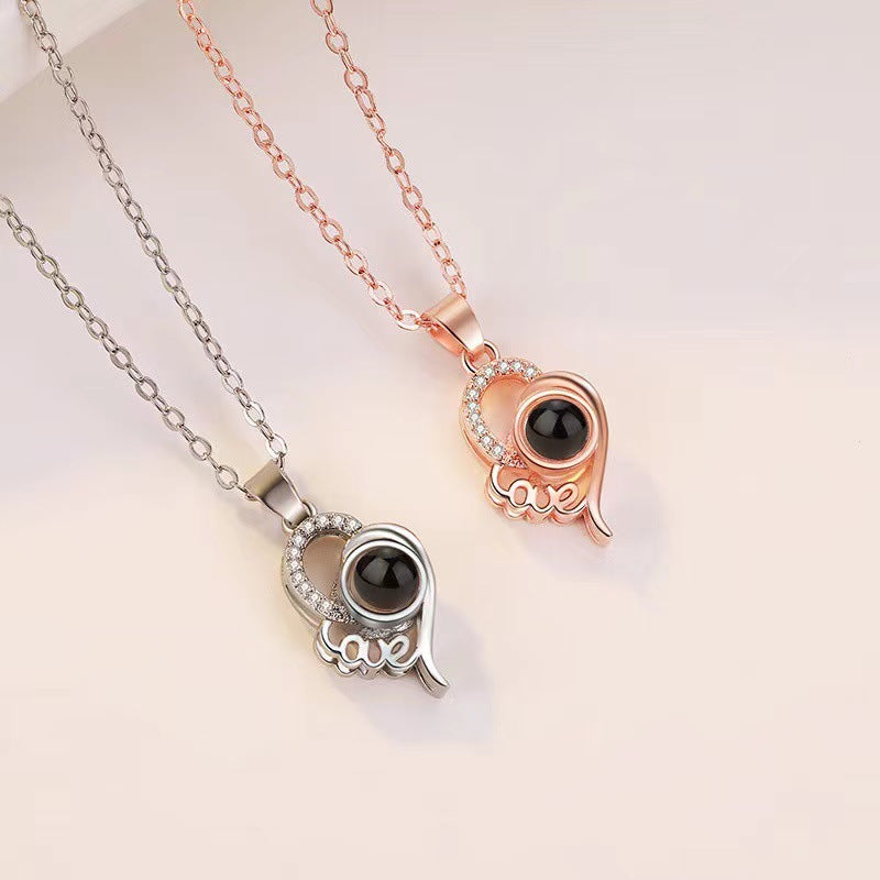 Heart Love Projection Necklace for Women - Argesteel