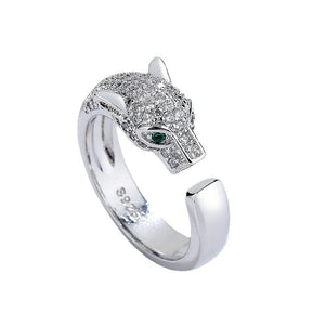Regal Wild β Panther Head Inlaid Diamond Exquisite Noble Ring