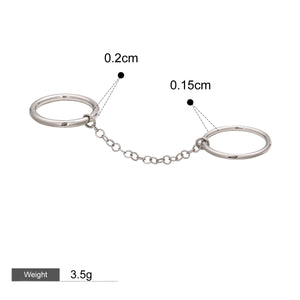 Double Chain Layered Ring for Women - Argesteel