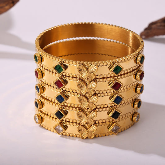 Butterfly Texture Bracelet for Women - Argesteel