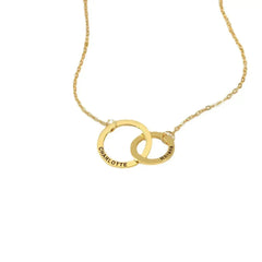 Lumière Bond – Custom Interlocking Name Rings Necklace