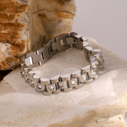 Watchband Crystal Bracelet for Women - Argesteel
