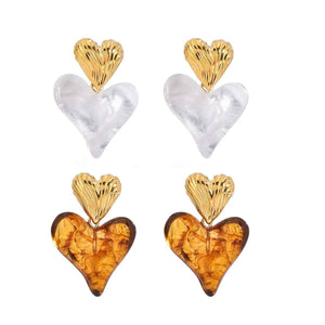 Heart-Shaped Light Luxury Noble Earrings 18K Gold
