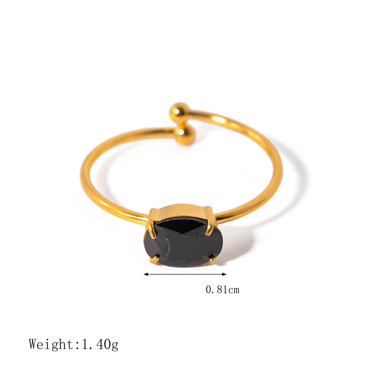 18K Gold Fresh & Cute Gemstone Ring for Women - Argesteel