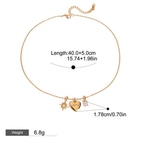 MOM Heart Butterfly Necklace – 18K Gold Plated Gift | Argesteel
