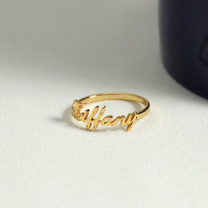 S925 Silver Customizable Letter Ring for Women - Argesteel