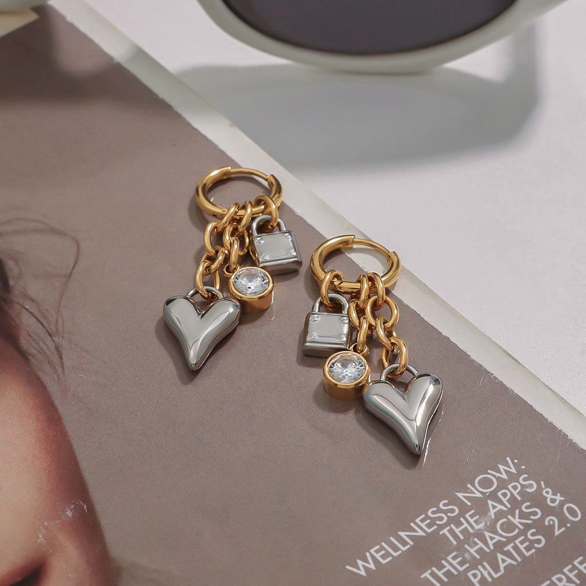 Heart Lock Earrings for Women - Argesteel