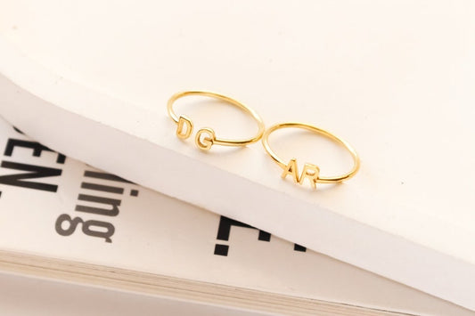 Customized Initial Open Ring for Women - Argesteel